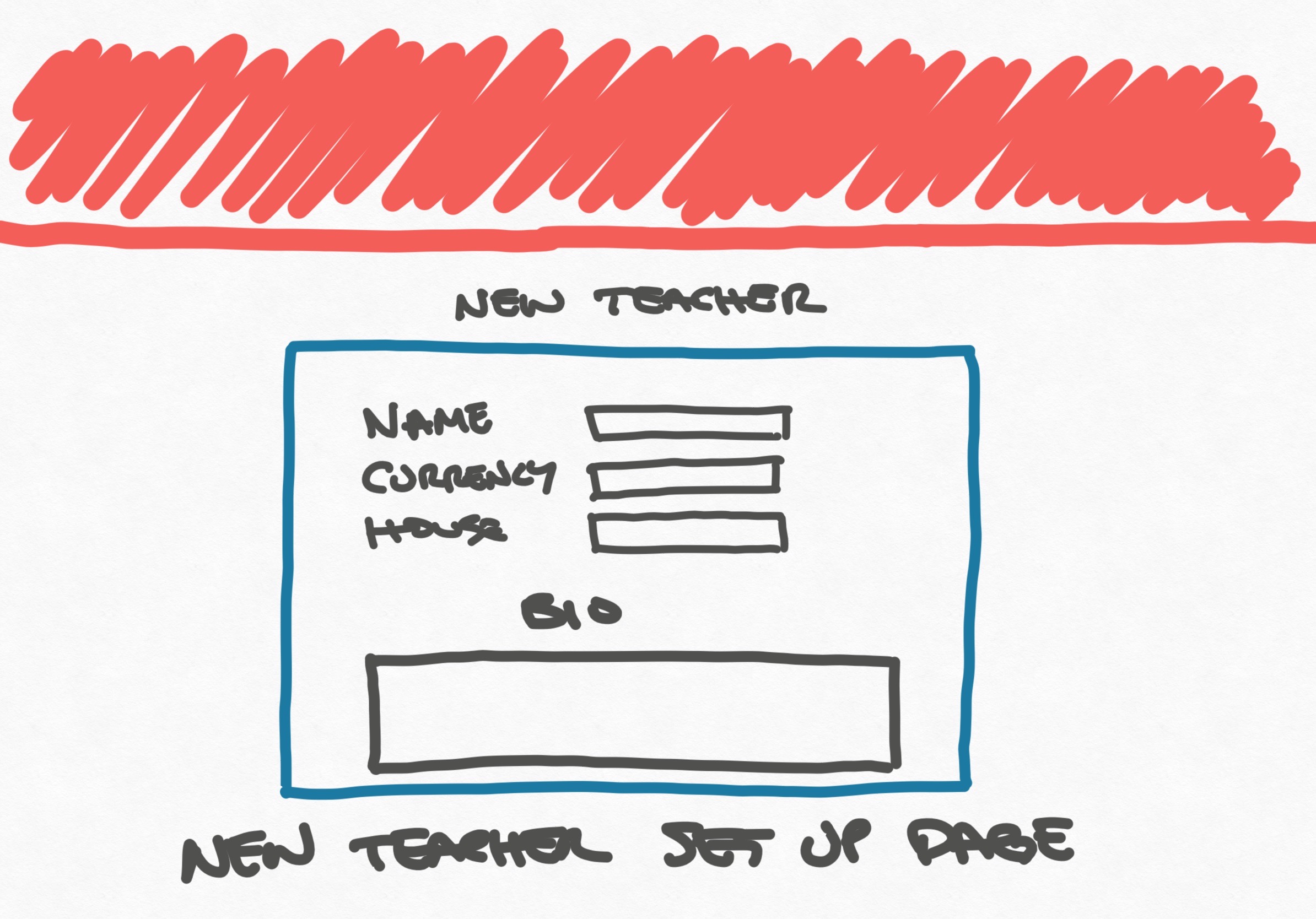add teacher wireframe